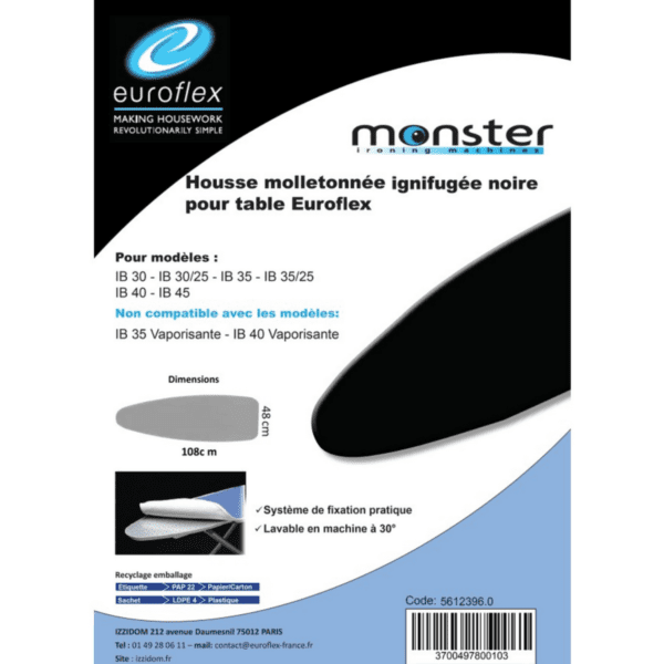 housse ignifugé noire classic 1